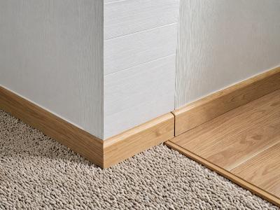 Skirting installation before and after comparison
