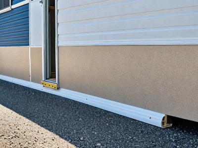 Mobile home skirting installation